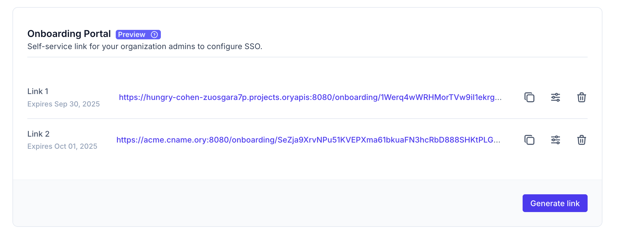 Onboarding portal link
